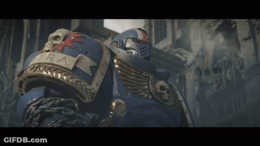 Space Marine Warhammer 40K Coming GIF