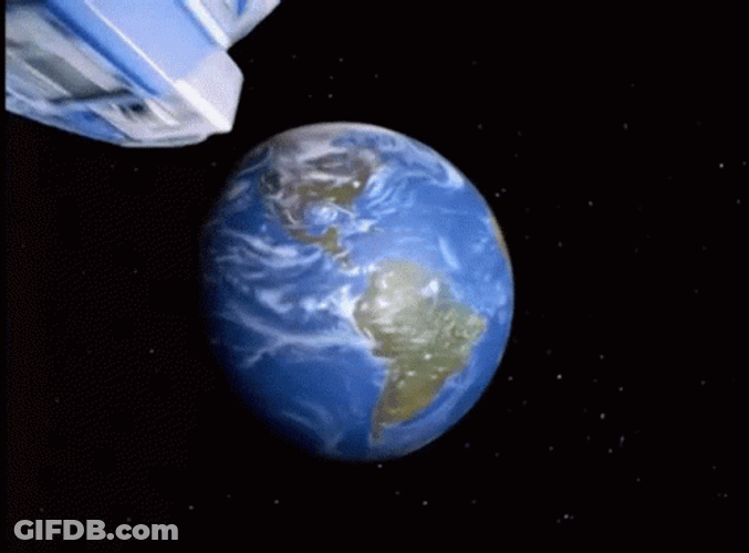 Space Rocket Falling To Earth Power Rangers GIF