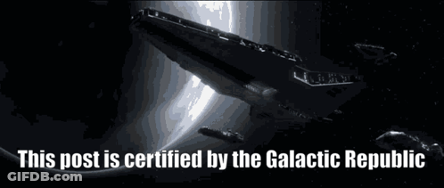 Space Ship Certified By The Galactic Republic GIF