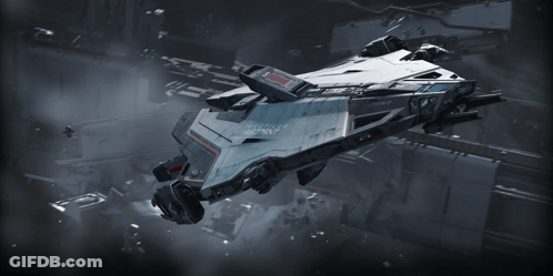 Space Ship Saying Destroy GIF
