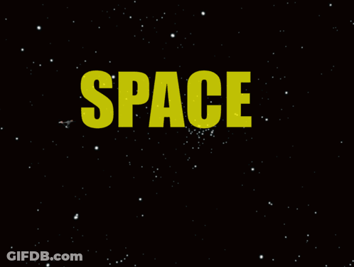 Space Ship Saying These Are The Voyages GIF