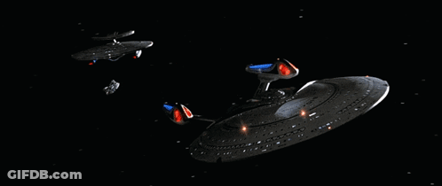 Space Ship With CC1701 GIF
