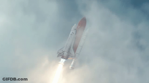 Space Shuttle Flying GIF