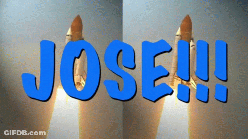 Space Shuttle Launch With Jose In Blue GIF