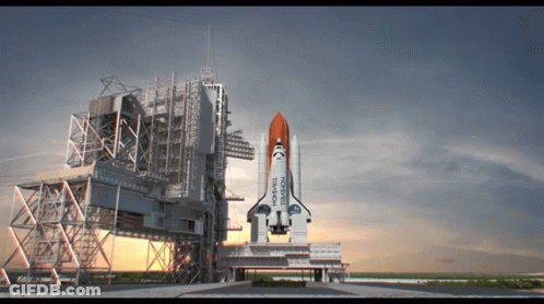 Space Shuttle On Launch Pad GIF