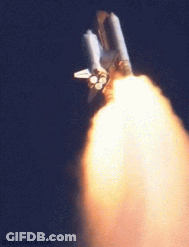 Space Shuttle Taking Off Q-Bit.tumblr.com GIF
