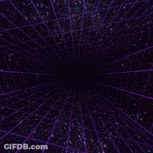 Space Tunnel With Letters TM GIF
