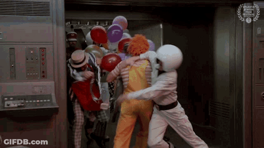 Spaceballs Chaotic Characters Running Around GIF