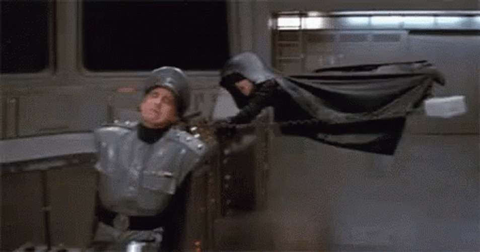 Spaceballs Dark Helmet Flying Strong Wind GIF