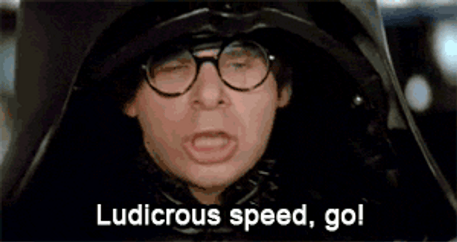 Spaceballs Dark Helmet Ludicrous Speed Go GIF