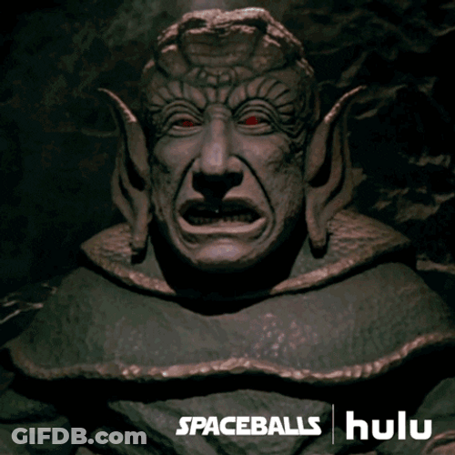 Spaceballs Fire Breather Statue GIF