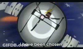 Spaceship Saying I Have Been Chosen GIF
