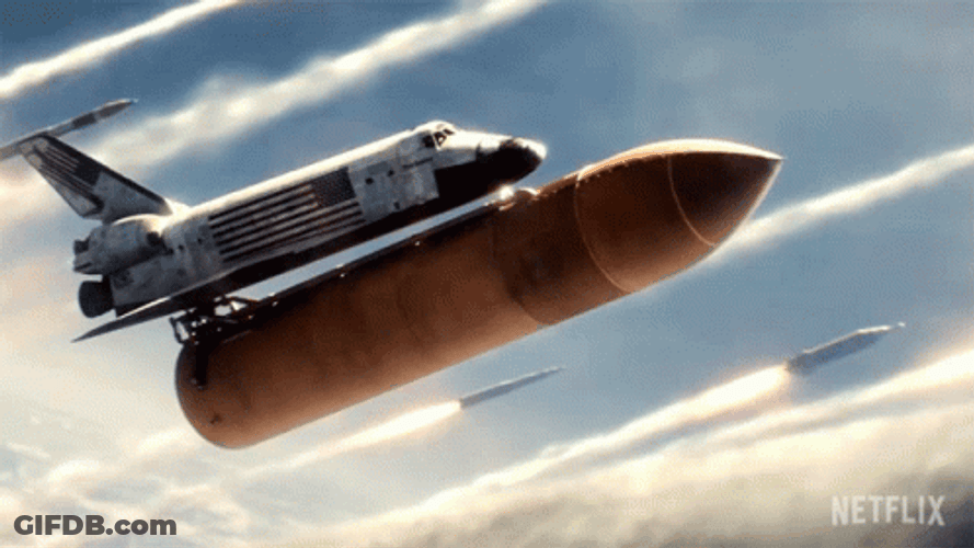 Spaceship Shuttle Flight GIF