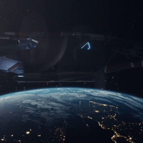 Spaceship Star Trek Picard Landing GIF