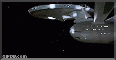 Spaceship With Star GIF