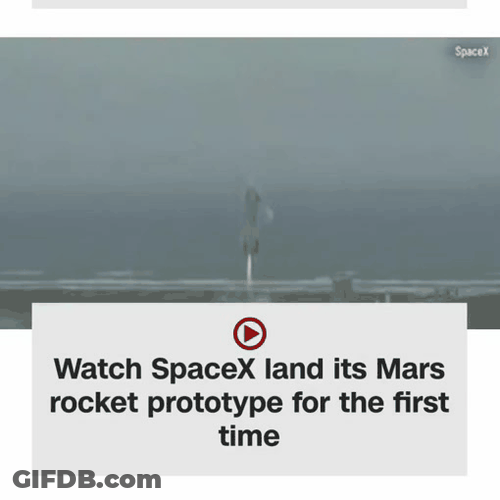 SpaceX Rocket Mars Landing GIF