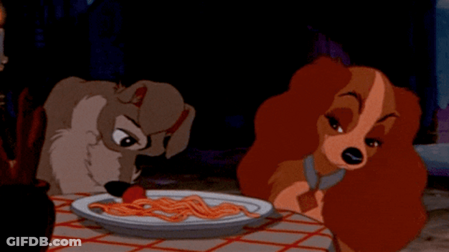 Spaghetti Meatballs Sharing GIF