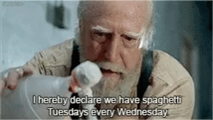 Spaghetti Wednesdays The Walking Dead GIF
