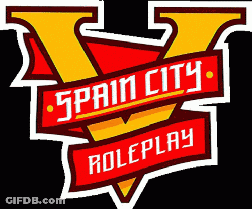 Spain City Roleplay Yellow And Red Triangle Logo GIF