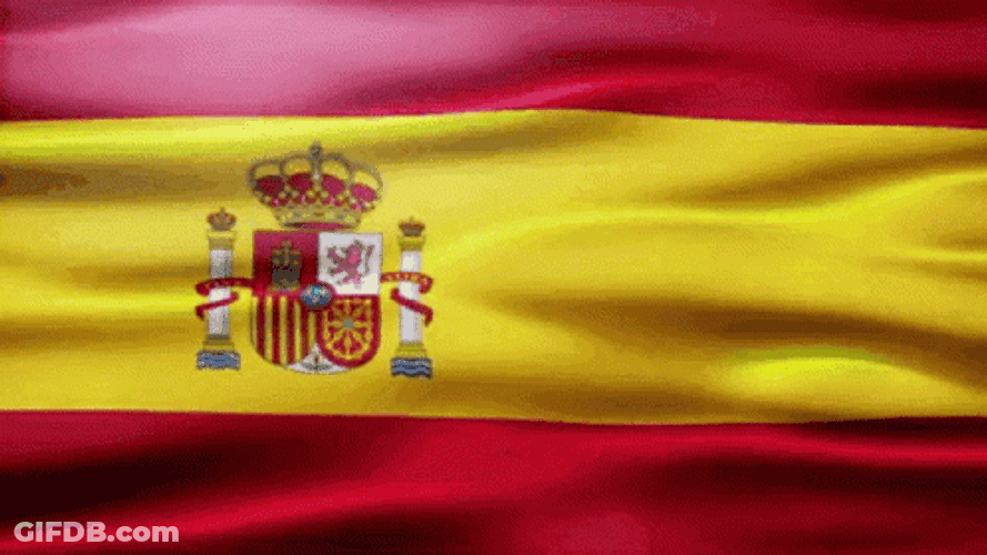 Spain Realistic Flag GIF