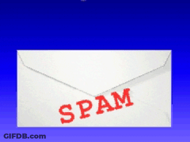 Spam Mail Blah Blah Spam Crusher GIF