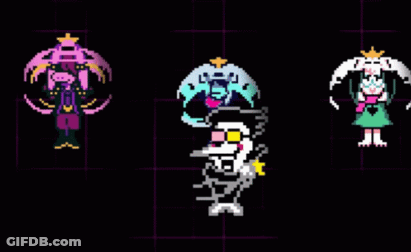 Spamton Deltarune Characters Dancing GIF