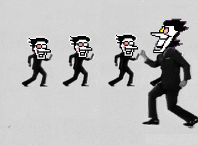 Spamton Deltarune Game Character Dancing GIF