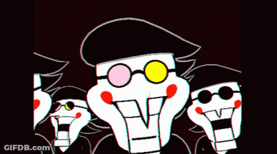 Spamton Faces Different Reactions Loop GIF