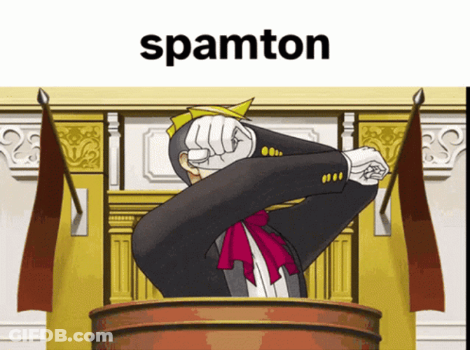 Spamton Luke Atmey Laughing Meme GIF