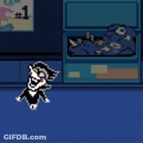 Spamton Moving Around Game Play Deltarune GIF