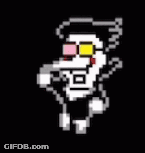 Spamton Whirling Dance Pixelated Display GIF