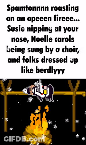 Spamtonnn Roasting On An Open Fire GIF
