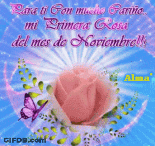 Spanish Greeting Card With Red Rose Para Ti Que Eres Muy Especial GIF
