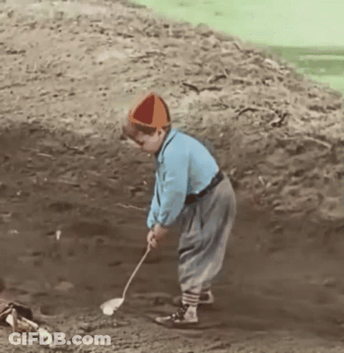Spanky McFarland Swing And A Miss GIF