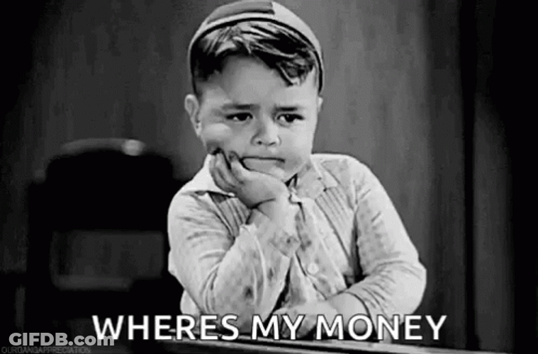 Spanky McFarland Where's My Money GIF