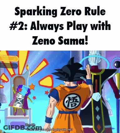 Sparking Zero Goku Kid Playing With Zeno Sama GIF