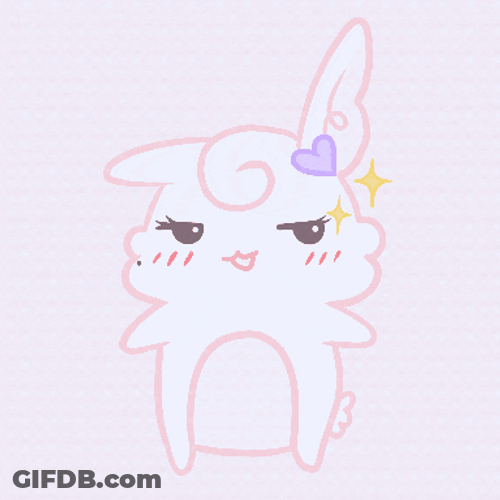 Sparkle Bunny Evil Smile GIF