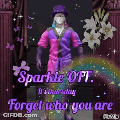 Sparkle It's Thursday Forget Who You Are Card GIF