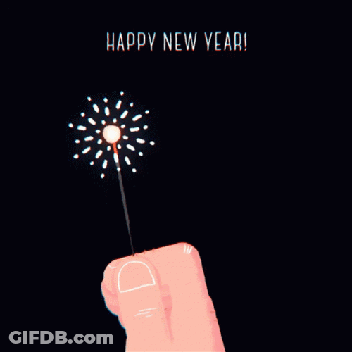 Sparklers Happy New Year Animated GIF