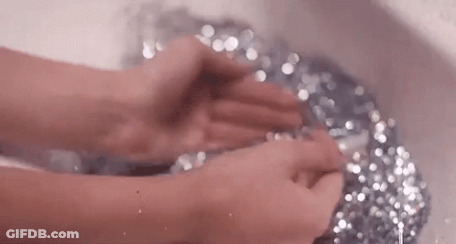Sparkles Hand Scraping Gray Glitters GIF