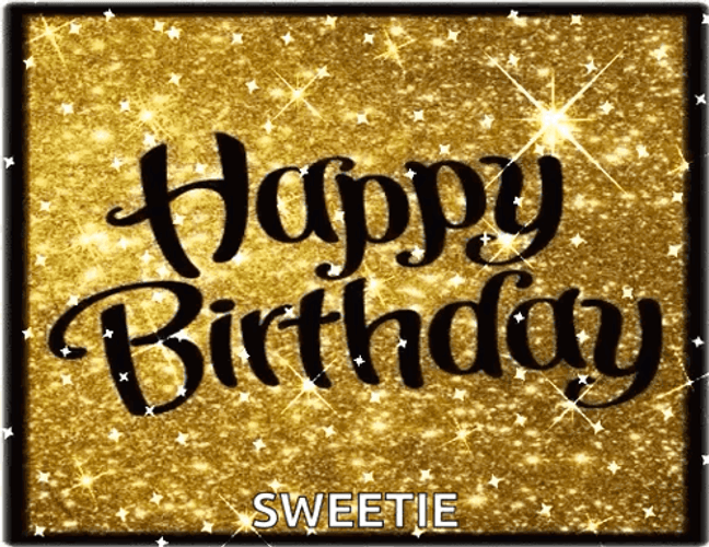 Sparkles Happy Birthday Sweetie GIF