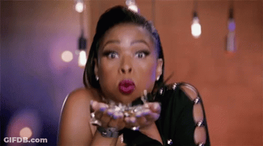 Sparkles Jennifer Hudson Blowing Glitters GIF