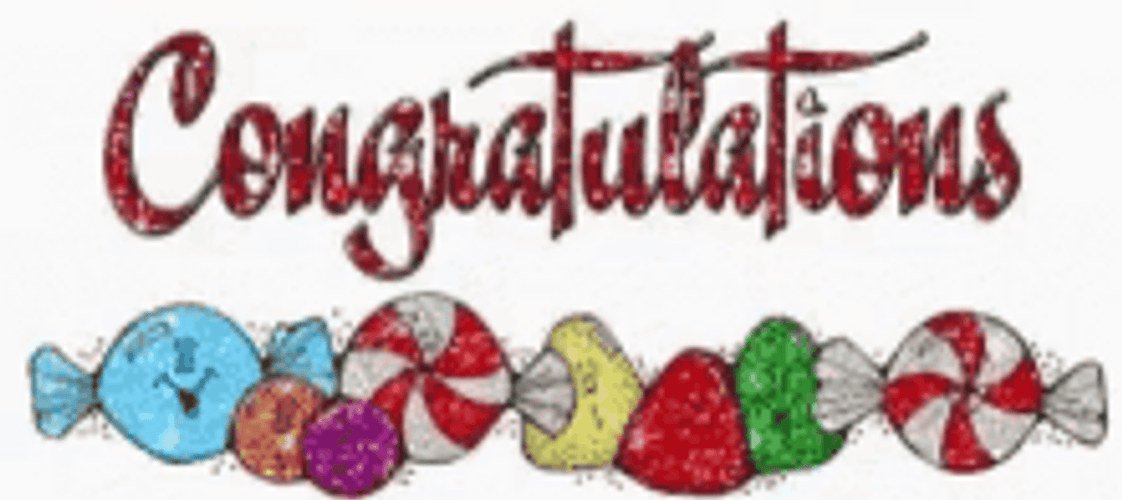 Sparkling Animated Congratulations Candies GIF