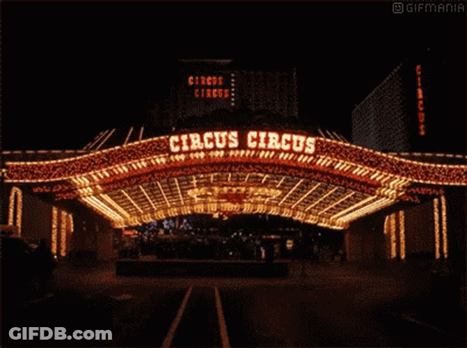 Sparkling Circus Circus Las Vegas Lights GIF