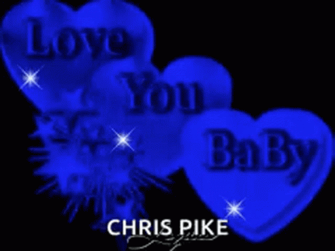 Sparkling I Love You Blue Heart GIF