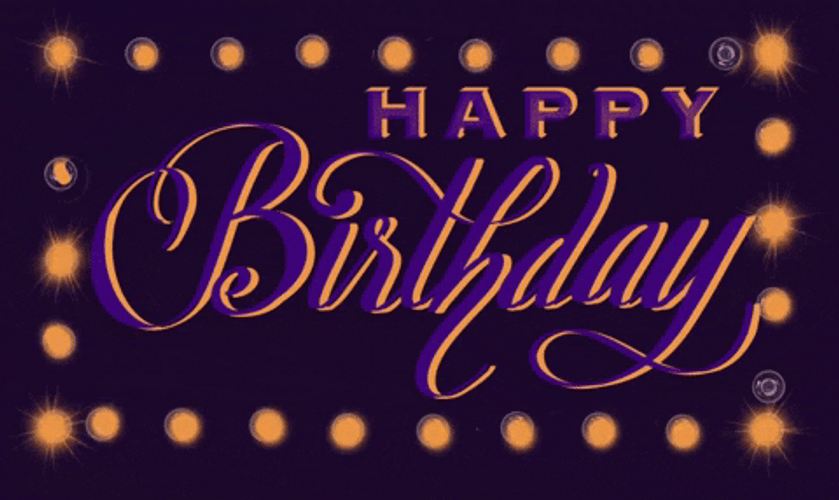 Sparkling Lights Birthday Celebration GIF