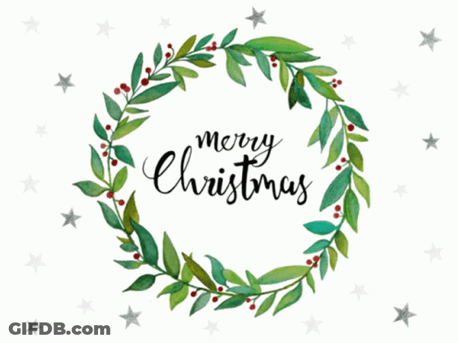 Sparkling Merry Christmas Greetings GIF