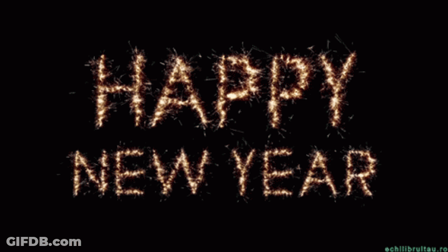 Sparkling New Year Text GIF