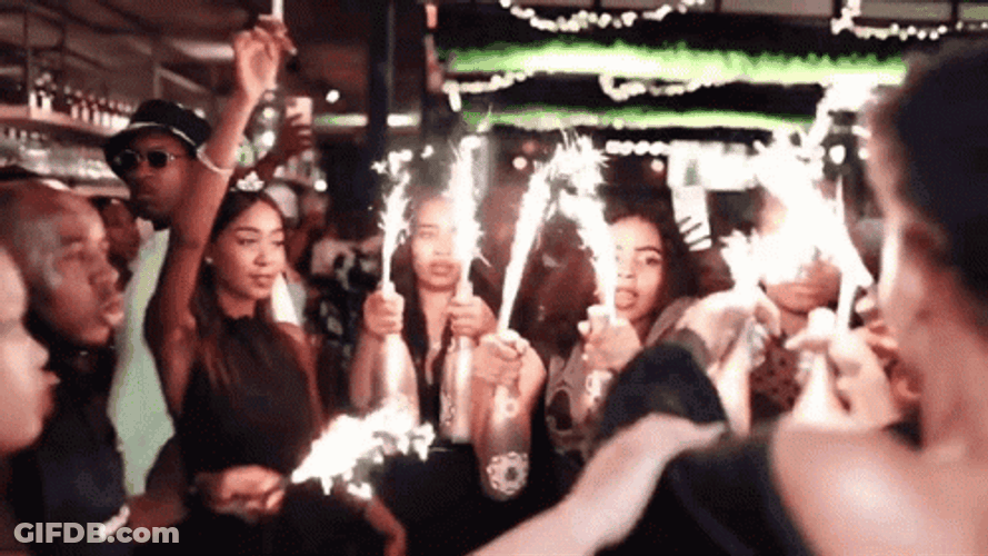 Sparkling Popping Champagne GIF