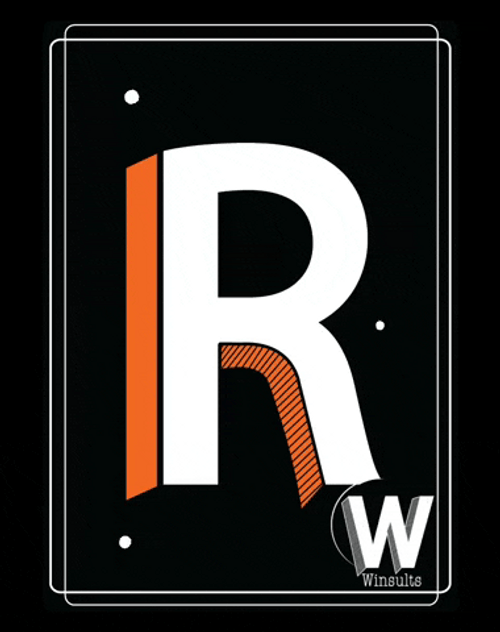 Sparkling Stars Behind R GIF